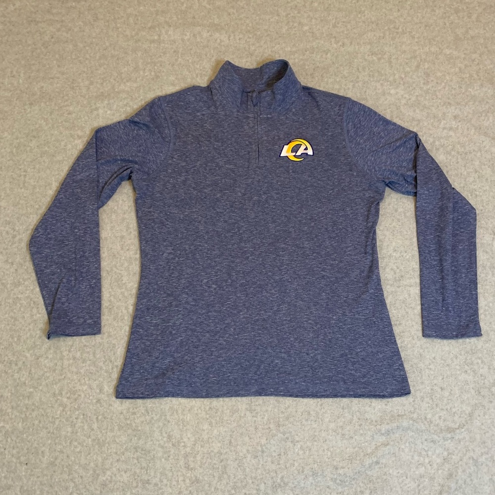 Antigua Women’s Medium NFL LA Rams Quarter Zip Long Sleeve